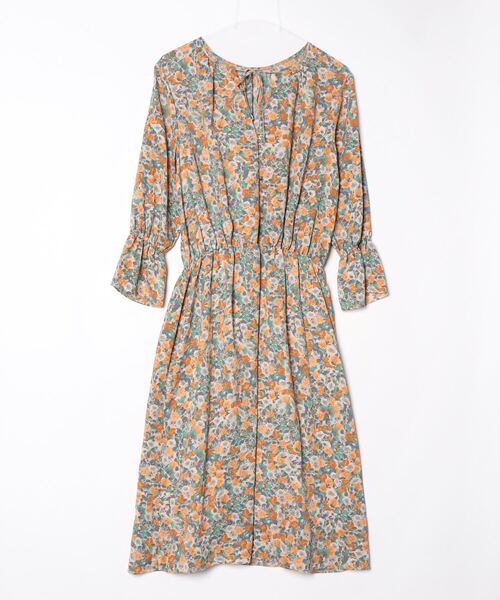 「YECCA VECCA」 7分袖ワンピース FREE オレンジ レディース_画像2