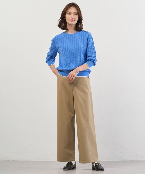 ワイドパンツ パンツ チノストレッチ レディース : ZOZOTOWN Yahoo!店