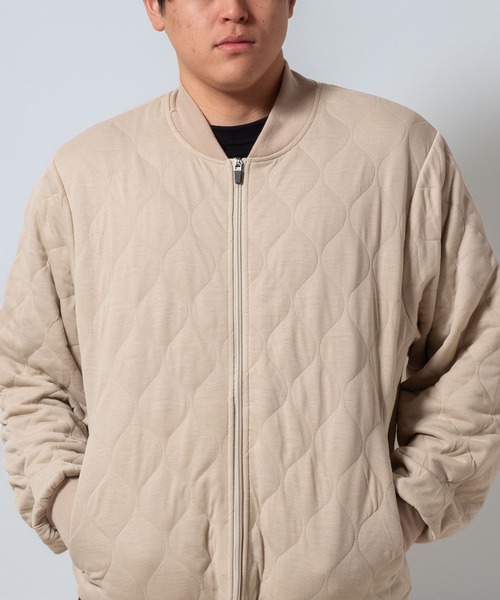 BEIGE, キルティングブルゾン　MA-1 ベージュ ジャケット アウター ブルゾン MA-1 キルティング メンズ ファッション