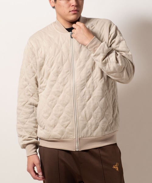 BEIGE, キルティングブルゾン　MA-1 ベージュ 2WAY MA-1 ウラキルティングジャケット（MA-1/レディース