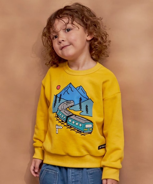 KP BOY（ケーピーボーイ） トレーナー 電車サガラ刺シュウ トレーナー