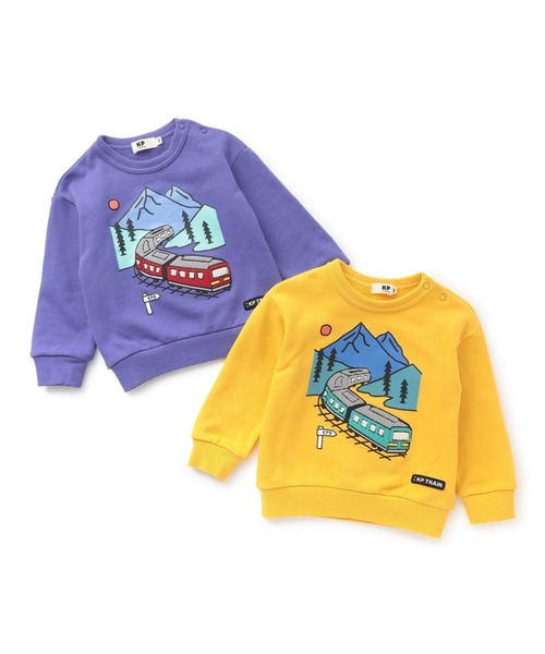 KP BOY（ケーピーボーイ） トレーナー 電車サガラ刺シュウ トレーナー