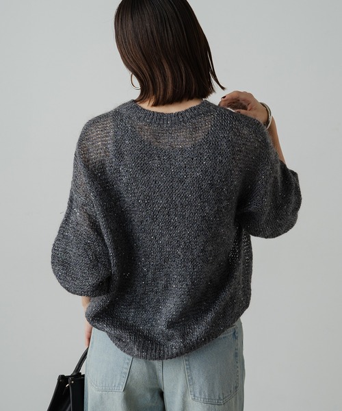 「LOUNGEDRESS」 長袖ニット FREE グレー レディース_画像6