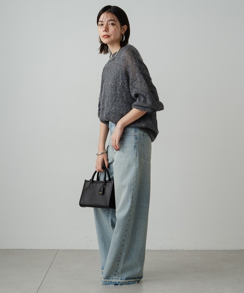 「LOUNGEDRESS」 長袖ニット FREE グレー レディース_画像9