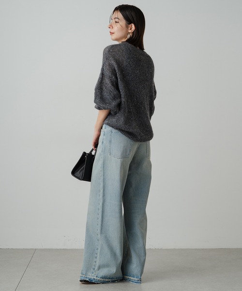 「LOUNGEDRESS」 長袖ニット FREE グレー レディース_画像10