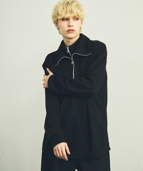 「Shoowtime」 長袖ニット LARGE ネイビー メンズ_画像2