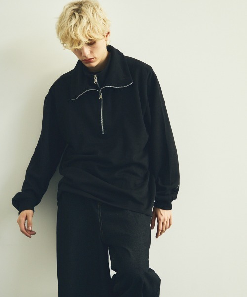 「Shoowtime」 長袖ニット LARGE ネイビー メンズ_画像4