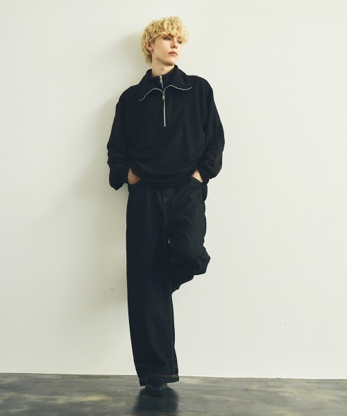 「Shoowtime」 長袖ニット LARGE ネイビー メンズ_画像9