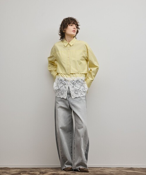 Diagram ブラウス シャツ レースティアードシャツ レディース