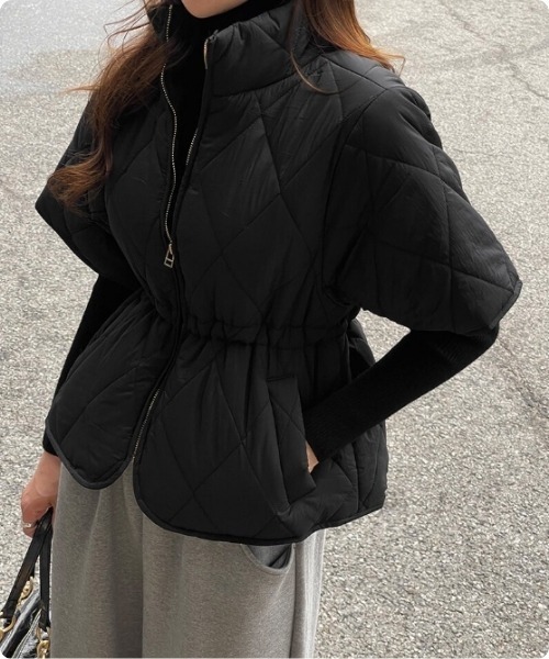 I.O.E ダウンコート ダウンジャケット ライト ハーフスリーブ