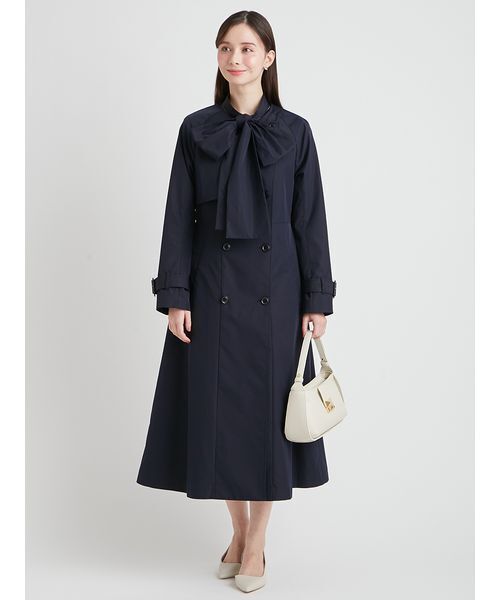 CELFORD 3way トレンチコート ワンピース 【S】 ボレロ 濃紺 Pierrot 3wayトレンチコートワンピース （ネイビー） -アウトレット