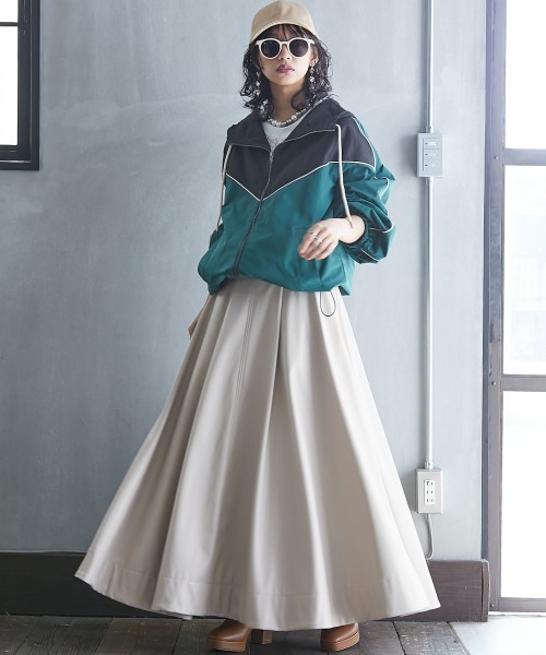 「GEVS.」 「SMILELAND」ロングスカート 5L パープル レディース_画像5