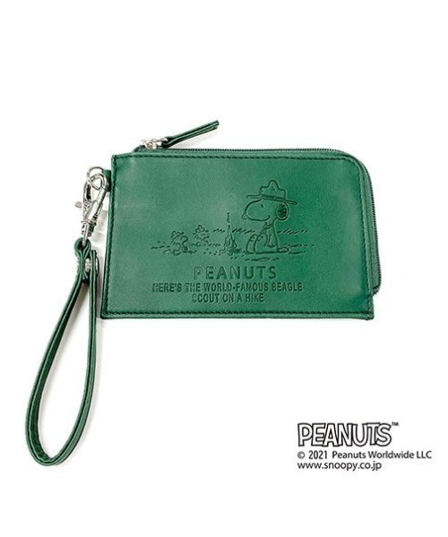 SNOOPY（スヌーピー） カードケース ビーグル・スカウト レザージップ