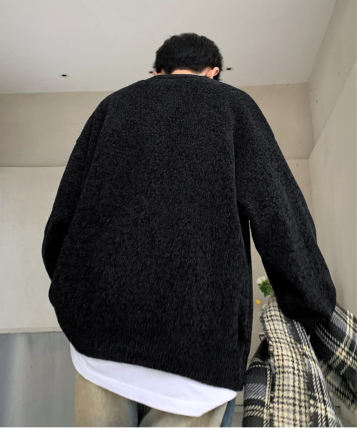 「neos」 ニットカーディガン X-LARGE ブルー メンズ_画像5