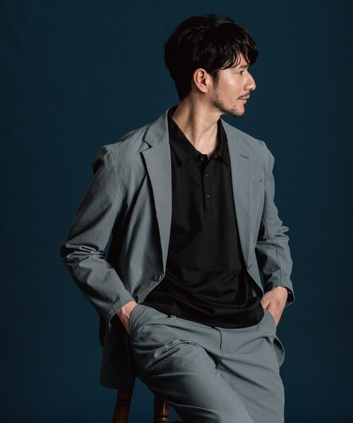 「THE SHOP TK 」 テーラードジャケット 02 オリーブ メンズ_画像2