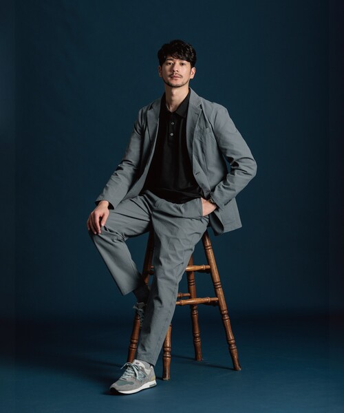 「THE SHOP TK 」 テーラードジャケット 02 オリーブ メンズ_画像3