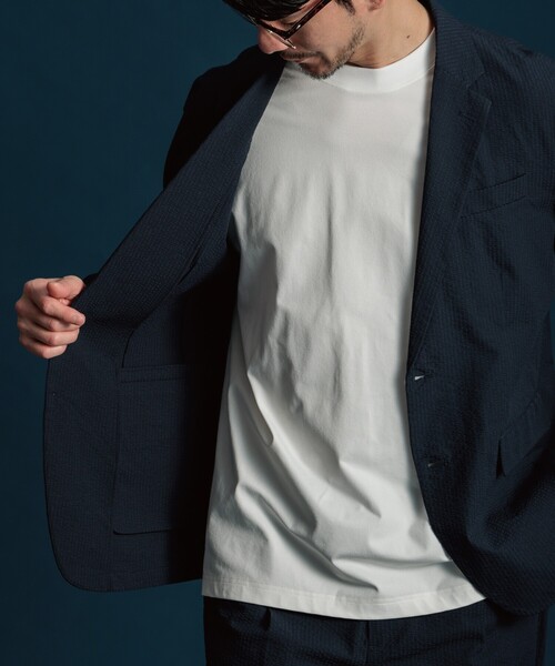 「THE SHOP TK 」 テーラードジャケット 02 オリーブ メンズ_画像6