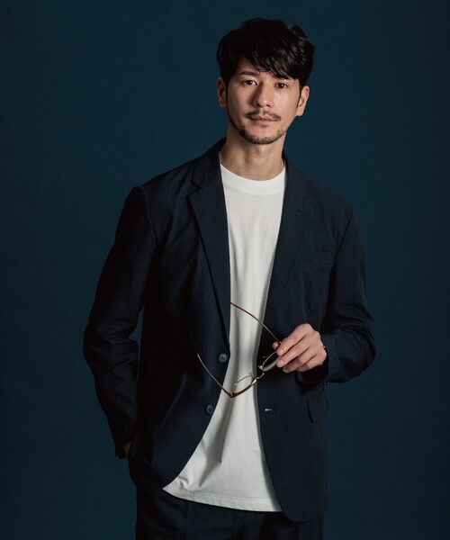 「THE SHOP TK 」 テーラードジャケット 02 オリーブ メンズ_画像7