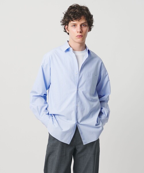 ACCUSE / オリーブ ポプリン レギュラーカラー シャツ トップス 長袖 UNITED ARROWS（ユナイテッドアローズ） シャツ カリビアーナミルズ