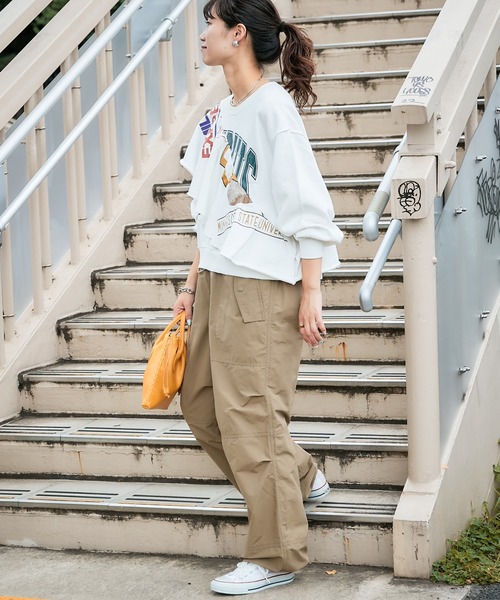 「etsinta」 スウェットカットソー ONE SIZE チャコールグレー レディース_画像9