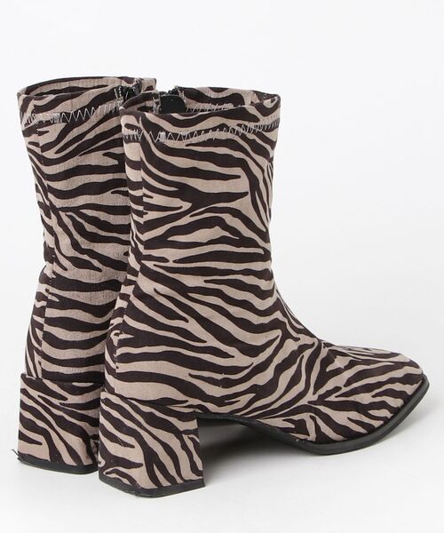 「minia」 ショートブーツ L ベージュ レディース_画像2