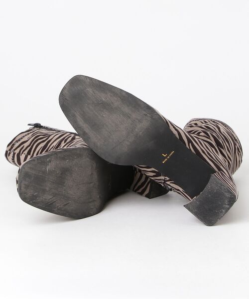 「minia」 ショートブーツ L ベージュ レディース_画像3