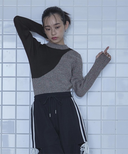 「miette」 長袖ニット FREE ブルー レディース_画像7