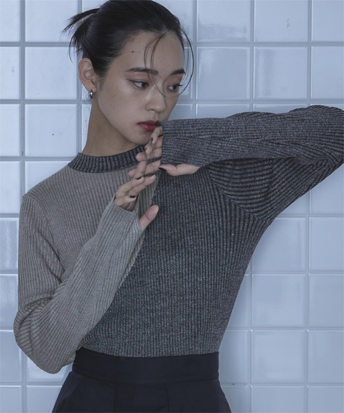 「miette」 長袖ニット FREE ブルー レディース_画像9