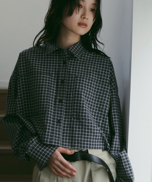 anuke（アンヌーク） ブラウス シャツ Check Short Shirts レディース