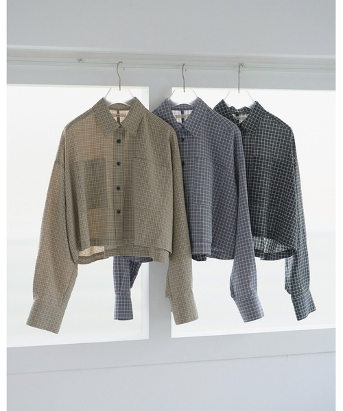 anuke（アンヌーク） ブラウス シャツ Check Short Shirts レディース