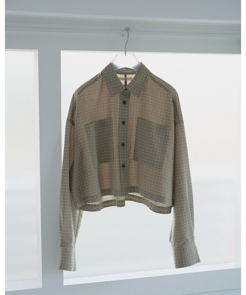 anuke（アンヌーク） ブラウス シャツ Check Short Shirts レディース