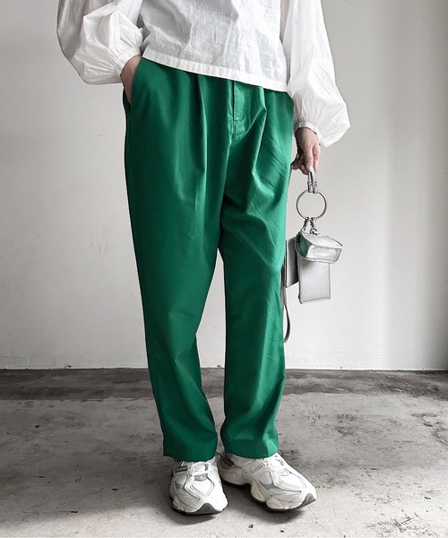 「COMMON WARE」 スラックス L グリーン レディース_画像7