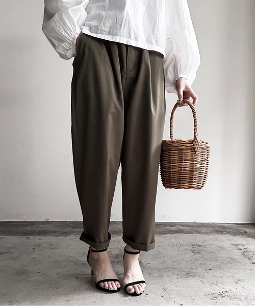 「COMMON WARE」 スラックス L グリーン レディース_画像9