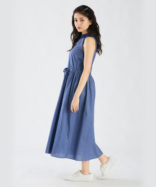 To b. by agnes 「To b.」 ノースリーブワンピース 40 ブルー