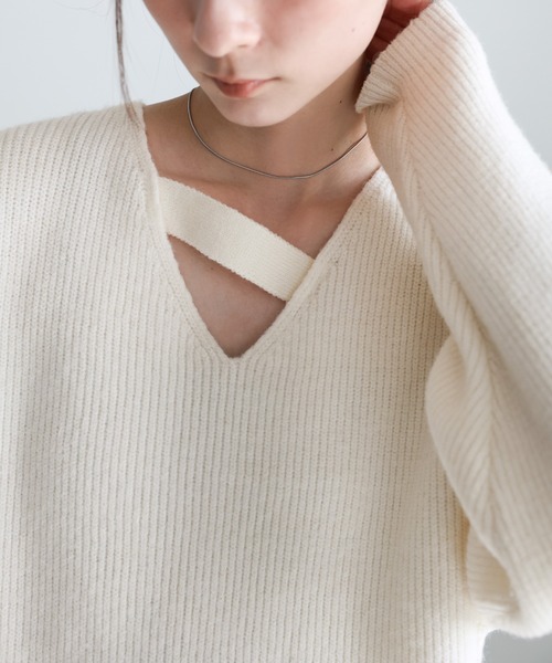 「select MOCA」 長袖ニット FREE グレー レディース_画像3