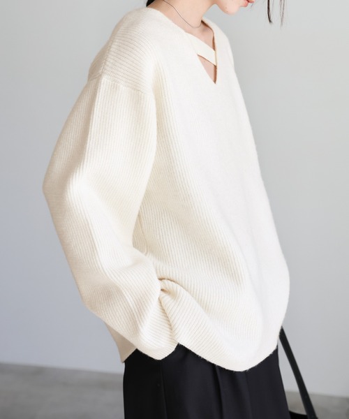 「select MOCA」 長袖ニット FREE グレー レディース_画像5