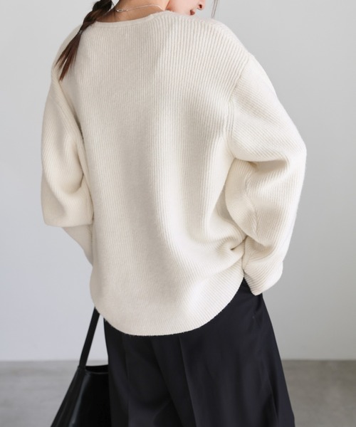 「select MOCA」 長袖ニット FREE グレー レディース_画像6