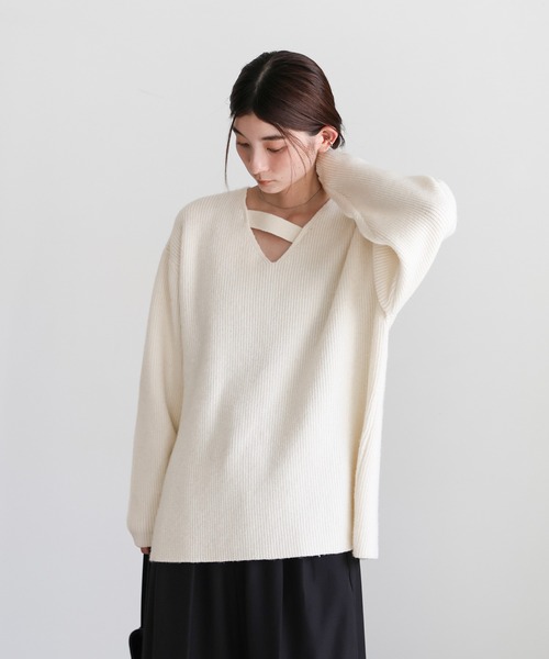 「select MOCA」 長袖ニット FREE グレー レディース_画像8