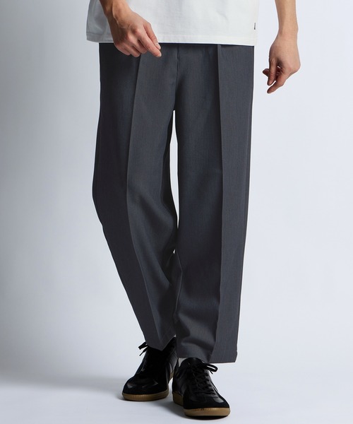 LANVIN en Bleu スラックス コードレーン ワイドパンツ メンズ