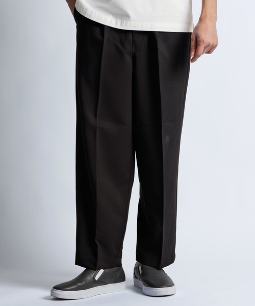 LANVIN en Bleu スラックス コードレーン ワイドパンツ メンズ