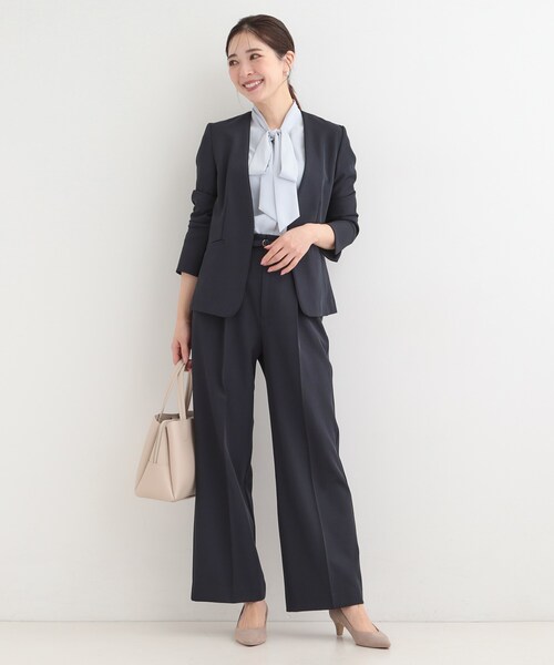 GIRL ノーカラージャケット パンツセット XL 2L 3L グレー ベージュ 000000003080-08.jpg?size=l&w=