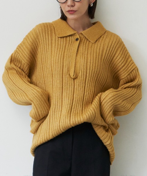 「Auntie Rosa Holiday」 長袖ニット FREE ブルー レディース_画像2