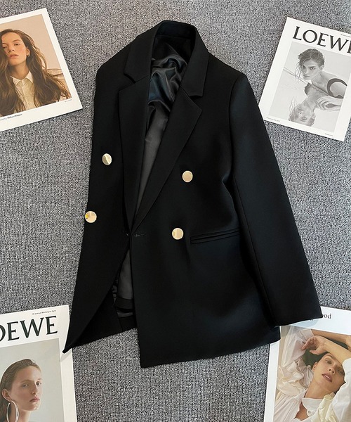 「BLANC FICELLE」 テーラードジャケット M ブラック レディース_画像4