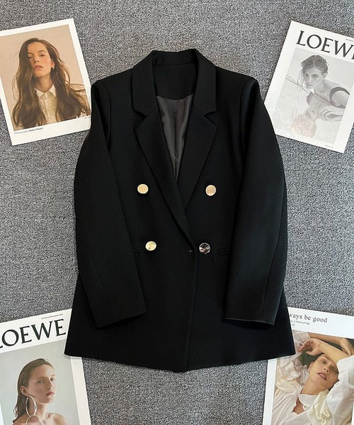 「BLANC FICELLE」 テーラードジャケット M ブラック レディース_画像5