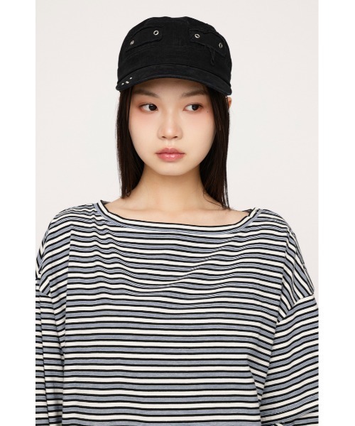 SLY ASYMMETRY BORDER L／S トップス SLY（スライ） tシャツ ASYMMETRY BORDER L/S TOPS アシンメトリー