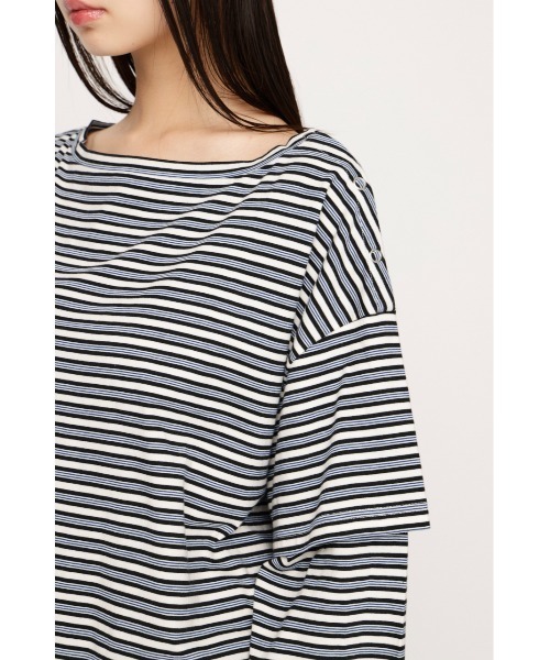 SLY ASYMMETRY BORDER L／S トップス SLY（スライ） tシャツ ASYMMETRY BORDER L/S TOPS アシンメトリー
