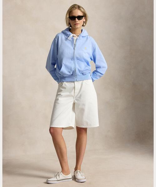【美品】ポロラルフローレン　フリース　フルジップ　フーディ　レディース　M フリース フルジップ フーディ（パーカー）｜POLO RALPH LAUREN（ポロ