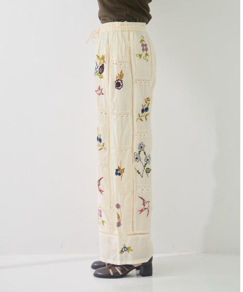 パンツ 「TODAYFUL/トゥデイフル」Embroidery Patchwork Trousers レディースの画像