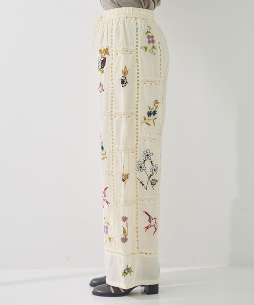 パンツ 「TODAYFUL/トゥデイフル」Embroidery Patchwork Trousers レディースの画像