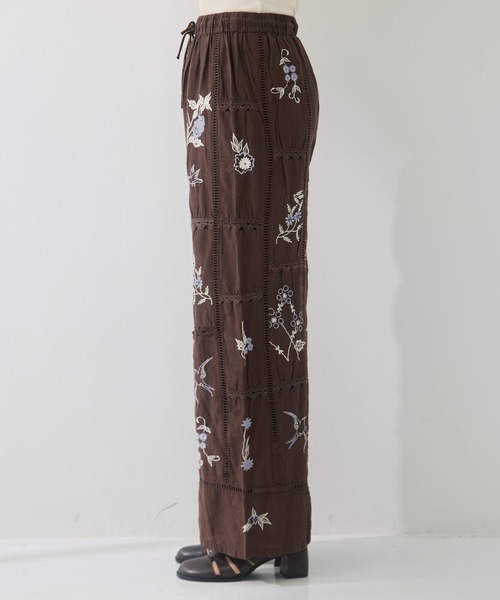 パンツ 「TODAYFUL/トゥデイフル」Embroidery Patchwork Trousers レディースの画像